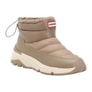 HUNTER Medium Natural Leather Waterproof Anne Snow Boots